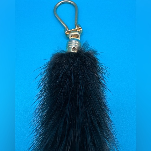 Unique vintage fur bag belt charm key chain brown fur (mink?) - Picture 16 of 16